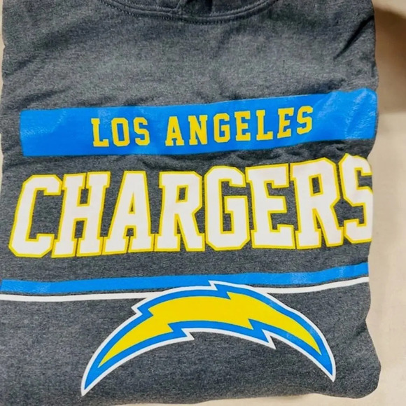 NEW Campus Colors Los Angeles Chargers Hoodie Sweatshirt Gray Mens Size Medium - Picture 2 of 5